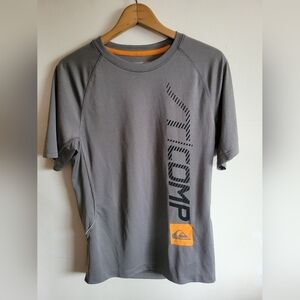 Quiksilver St Comp Short Sleeve Shirt Gray Lightweight M Medium